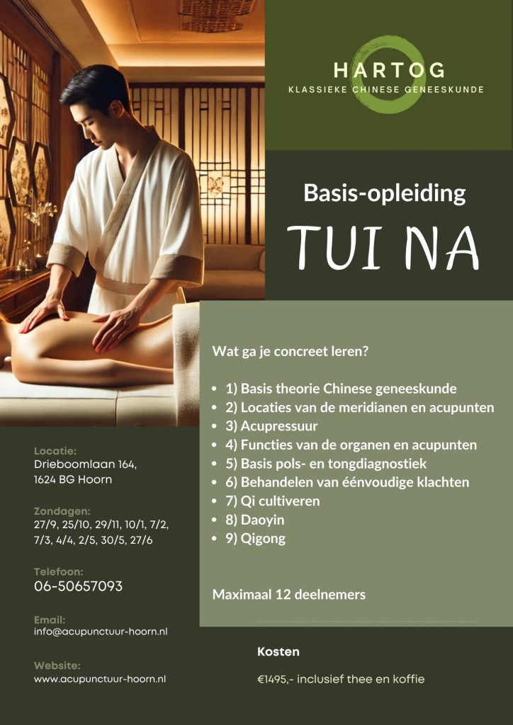 Basis-opleiding Tuina bij Hartog Acupunctuur